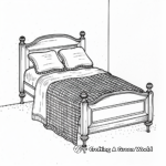 Classic Single Bed Coloring Pages 2