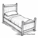 Classic Single Bed Coloring Pages 3