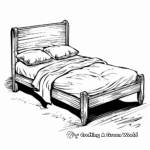 Classic Single Bed Coloring Pages 4