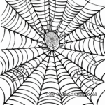 Classic Spider Web Coloring Pages 1