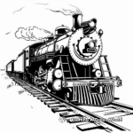 Classic Steam Freight Train Coloring Pages 4