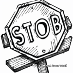 Classic Stop Sign Coloring Pages 1