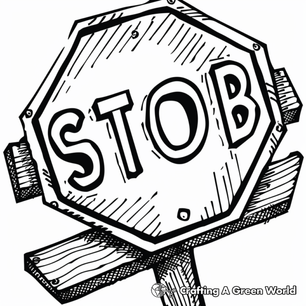 Classic Stop Sign Coloring Pages 1
