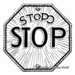Classic Stop Sign Coloring Pages 2