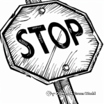 Classic Stop Sign Coloring Pages 3