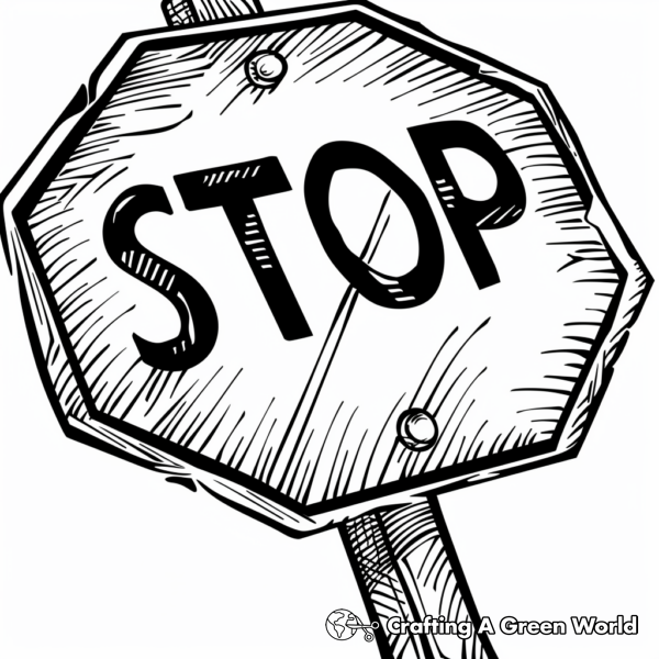 Classic Stop Sign Coloring Pages 3