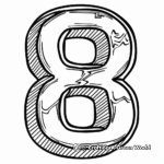 Classic Styles: Traditional Number 8 Coloring Pages 1