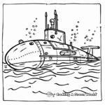 Classic Submarine Coloring Pages 1
