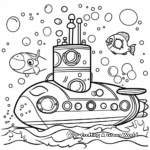 Classic Submarine Coloring Pages 2