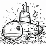 Classic Submarine Coloring Pages 3