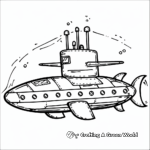 Classic Submarine Coloring Pages 4