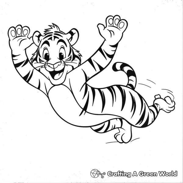 Classic Tigger Jumping Coloring Pages 1