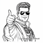 Classic Top Gun Scene Coloring Pages 1