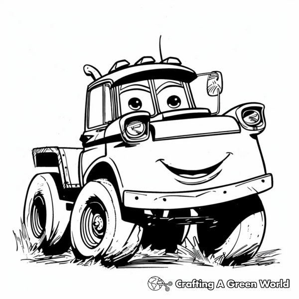 Classic Tow Mater Coloring Pages 1