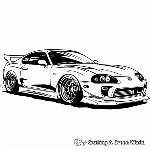 Classic Toyota Supra Coloring Pages 1