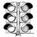 Classic Traffic Light Coloring Pages 4