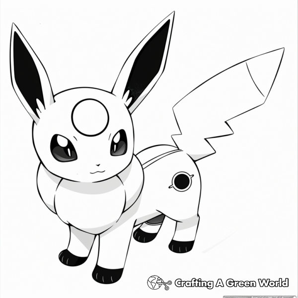 Classic Umbreon Pokemon Coloring Pages 1