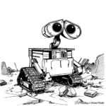 Classic Wall-E Coloring Pages for Adults 2