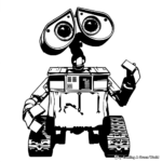 Classic Wall-E Coloring Pages for Adults 3