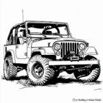 Classic Wrangler Jeep Coloring Pages 1