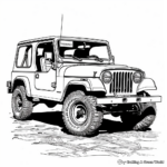 Classic Wrangler Jeep Coloring Pages 2