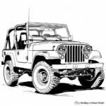 Classic Wrangler Jeep Coloring Pages 3