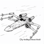 Classic X-Wing Fighter Coloring Pages 2
