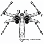 Classic X-Wing Fighter Coloring Pages 4
