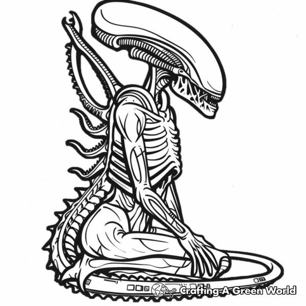 Classic Xenomorph Alien Coloring Pages 1