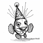 Clown Fish in a Party Hat Coloring Pages 3