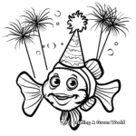 Clown Fish in a Party Hat Coloring Pages 4