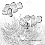 Clownfish and Sea Anemone Partnership Coloring Pages 2