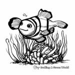 Clownfish and Sea Anemone Partnership Coloring Pages 4