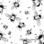 Cluster of Flies: Swarming Fly Coloring Pages 3