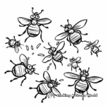 Cluster of Flies: Swarming Fly Coloring Pages 4
