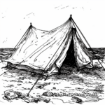 Coastal Beach Tent Coloring Pages 2