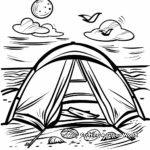 Coastal Beach Tent Coloring Pages 3