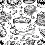Coffee and Pastries: Intricate Adult Coloring Pages 4