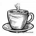 Páginas para colorear de tazas de café para los amantes del café 1
