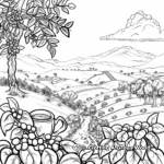 Coffee Plantation Landscape Coloring Pages 3