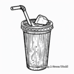 Cold Beverage Cup with Straw Coloring Sheets 1