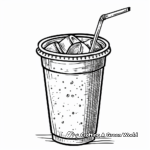 Cold Beverage Cup with Straw Coloring Sheets 2