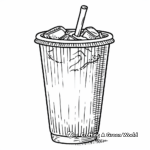 Cold Beverage Cup with Straw Coloring Sheets 3