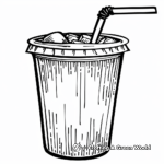 Cold Beverage Cup with Straw Coloring Sheets 4