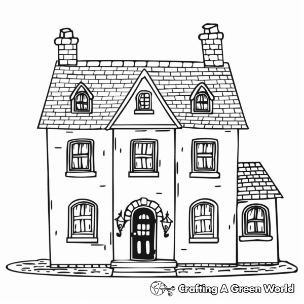 Doll House Coloring Pages - Free &amp; Printable!