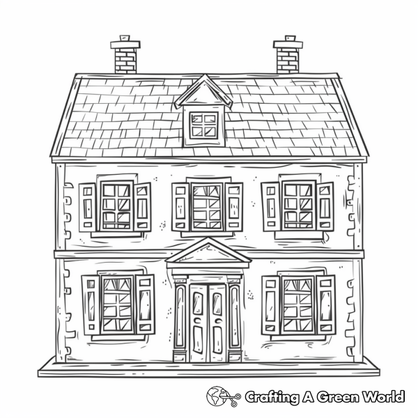 Doll House Coloring Pages - Free &amp; Printable!