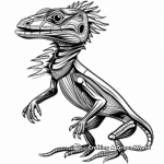 Color and Learn: Anatomy of a Frilled Lizard Coloring Pages 2