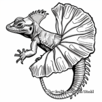 Color and Learn: Anatomy of a Frilled Lizard Coloring Pages 3