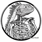 Color and Learn: Anatomy of a Frilled Lizard Coloring Pages 4