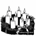 Color by Number Advent Wreath Coloring Pages 1